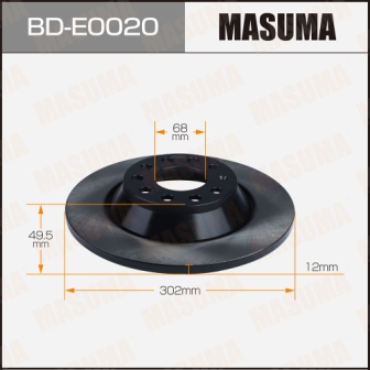 Диск тормозной  Masuma  BDE0020  rear AUDI A6  05