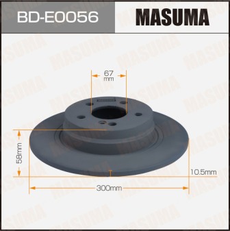 Диск тормозной  Masuma  BDE0056  rear CCLASS (W204)ECLASS COUPE (C207)