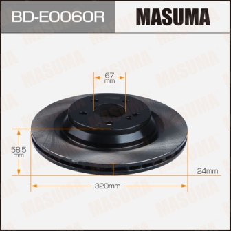 Диск тормозной  Masuma  BDE0060R  rear  AUDI A4, A5