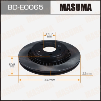 Диск тормозной  Masuma  BDE0065  rear  VOLVO XC60