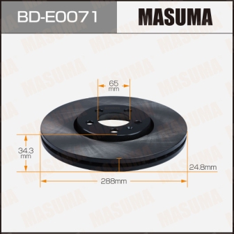 Диск тормозной  Masuma  BDE0071  front  SKODA OCTAVIA  0010