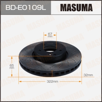 Диск тормозной  Masuma  BDE0109L  перфорированный front MERCEDESBENZ ECLASS (W212)  LH