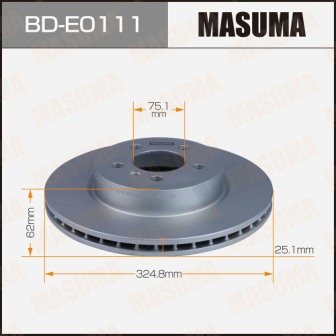 Диск тормозной  Masuma  BDE0111  front X3 (E83)