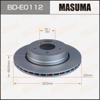 Диск тормозной  Masuma  BDE0112  rear X3 (E83)