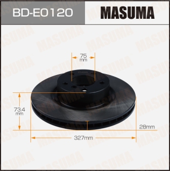 Диск тормозной  Masuma  BDE0120  front BMW X3 (F25)