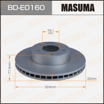 Диск тормозной  Masuma  BDE0160  front5SERIES (E60) 5SERIES (E61)6SERIES (E63)