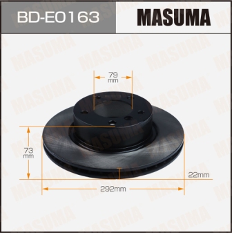 Диск тормозной  Masuma  BDE0163  front  BMW 3SERIES (E90)