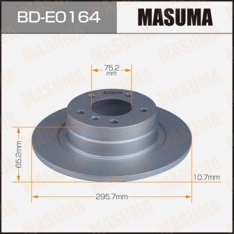 Диск тормозной  Masuma  BDE0164  rear 1SERIES (E81)1SERIES (E87)3SERIES (E90)