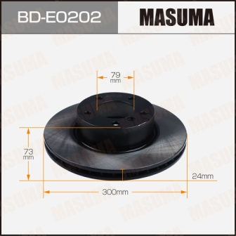 Диск тормозной  Masuma  BDE0202  front BMW 3SERIES (F30), 3SERIES (F31)