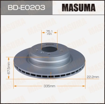 Диск тормозной  Masuma  BDE0203  rear 3SERIES (E90)3SERIES (E91)3SERIES (E92)X1 (E84)