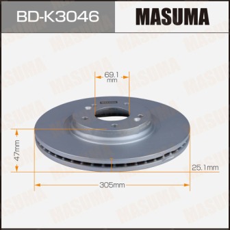 Диск тормозной  Masuma  BDK3046  front BDK3046I30 IIITUCSON IIICEED IIIOPTIMA IVPROCEED