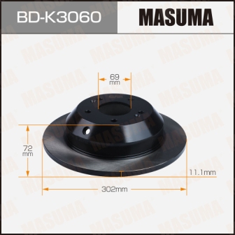 Диск тормозной  Masuma  BDK3060  rear KIA SORENTO II