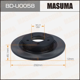 Диск тормозной  Masuma  BDU0058  rear ASTRAJ
