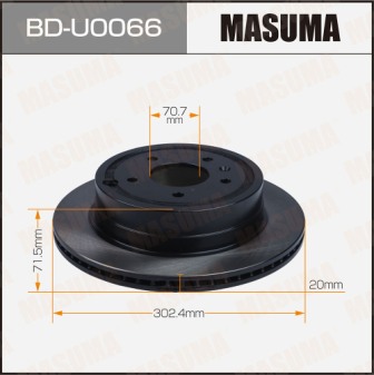 Диск тормозной  Masuma  BDU0066  rear CAPTIVAANTARA