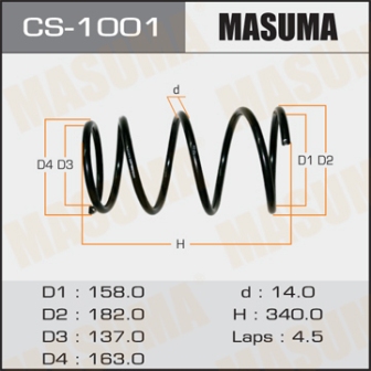 Пружина подвески Masuma CS-1001 front CAMRY VISTA SV32