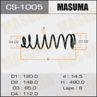 Пружина подвески Masuma CS-1005 front LAND CRUISER HDJ81, HZJ81, FZJ80