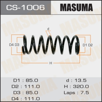 Пружина подвески Masuma CS-1006 front MARKII CHASER JZX100