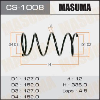 Пружина подвески Masuma CS-1008 front COROLLA AE109, AE110, AE111