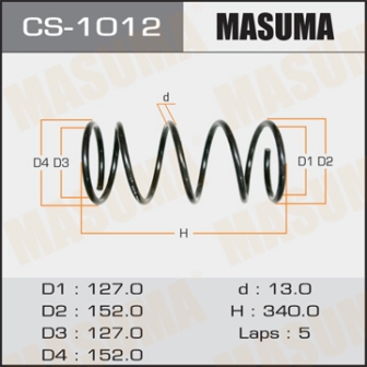 Пружина подвески Masuma CS-1012 front COROLLA AE101, AE104, CE102, CE106, CE107
