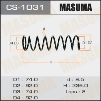 Пружина подвески Masuma CS-1031 rear CORSA EL53
