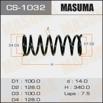 Пружина подвески Masuma CS-1032 rear IPSUM SXM10, CXM10
