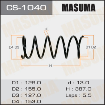 Пружина подвески Masuma CS-1040 front CORONA AT191