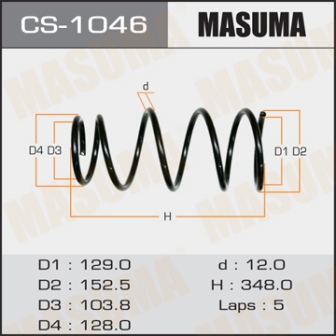Пружина подвески Masuma CS-1046 front VITZ SCP13, NCP13