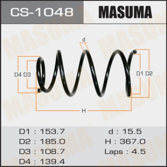 Пружина подвески Masuma CS-1048 front HIGHLANDER HV MHU28(3MZ)