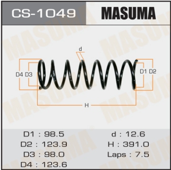 Пружина подвески Masuma CS-1049 front MARKII JZX105