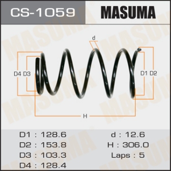 Пружина подвески Masuma CS-1059 front PROBOX NCP50