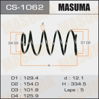 Пружина подвески Masuma CS-1062 front VITZSCP10
