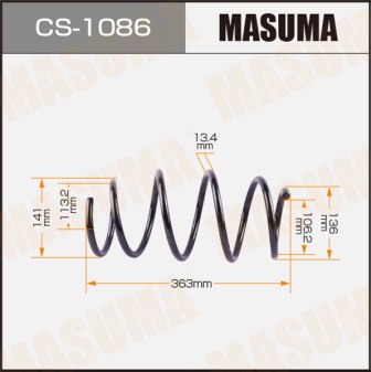Пружина подвески Masuma CS-1086 front PRIUS  ZVW30, ZVW35