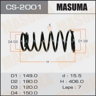 Пружина подвески Masuma CS-2001 front TERRANO R50