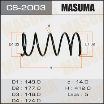 Пружина подвески Masuma CS-2003front PRESAGE U30