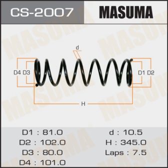 Пружина подвески Masuma CS-2007 front CUBE Z10