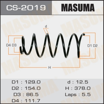 Пружина подвески Masuma CS-2019 front WINGROAD WFY11