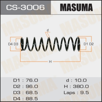 Пружина подвески Masuma CS-3006 rear LANCER CS2W, CS5W
