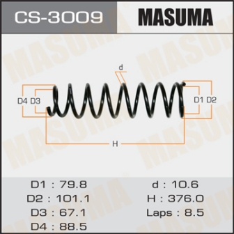 Пружина подвески Masuma CS-3009 front LANCER CS5W