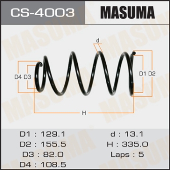 Пружина подвески Masuma CS-4003 front AXELA BK3P