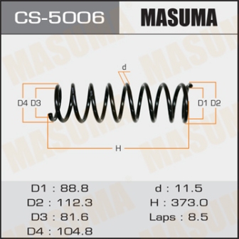 Пружина подвески Masuma CS-5006 rear ACCORD CF3, CF4, CF5