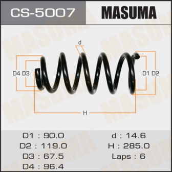 Пружина подвески Masuma CS-5007 rear CR-V V2400