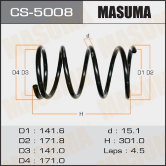 Пружина подвески Masuma CS-5008 front CR-V V2000, V2400