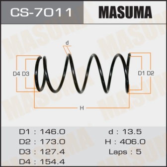 Пружина подвески Masuma CS-7011 front FORESTER SG5