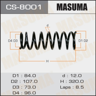 Пружина подвески Masuma CS-8001 rear ESCUDO TD01W