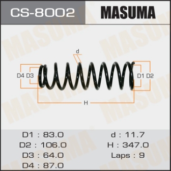 Пружина подвески Masuma CS-8002 rear ESCUDO SQ416L, SQ420L, SQ420W