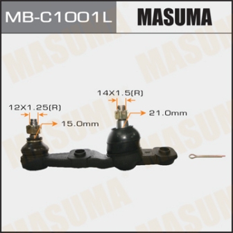 Шаровая опора Masuma MB-C1001L front low MARK X, CROWN, GRX12, GRS18 LH