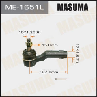 Наконечник рулевой тяги Masuma ME-1651L out AXELA BK3P BK5P LH