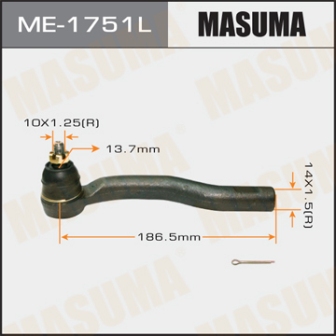 Наконечник рулевой тяги Masuma ME-1751L DEMIO DY3W LH