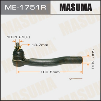Наконечник рулевой тяги Masuma ME-1751R DEMIO DY3W RH