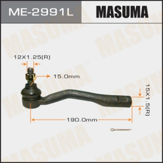 Наконечник рулевой тяги Masuma ME-2991L T19 LH